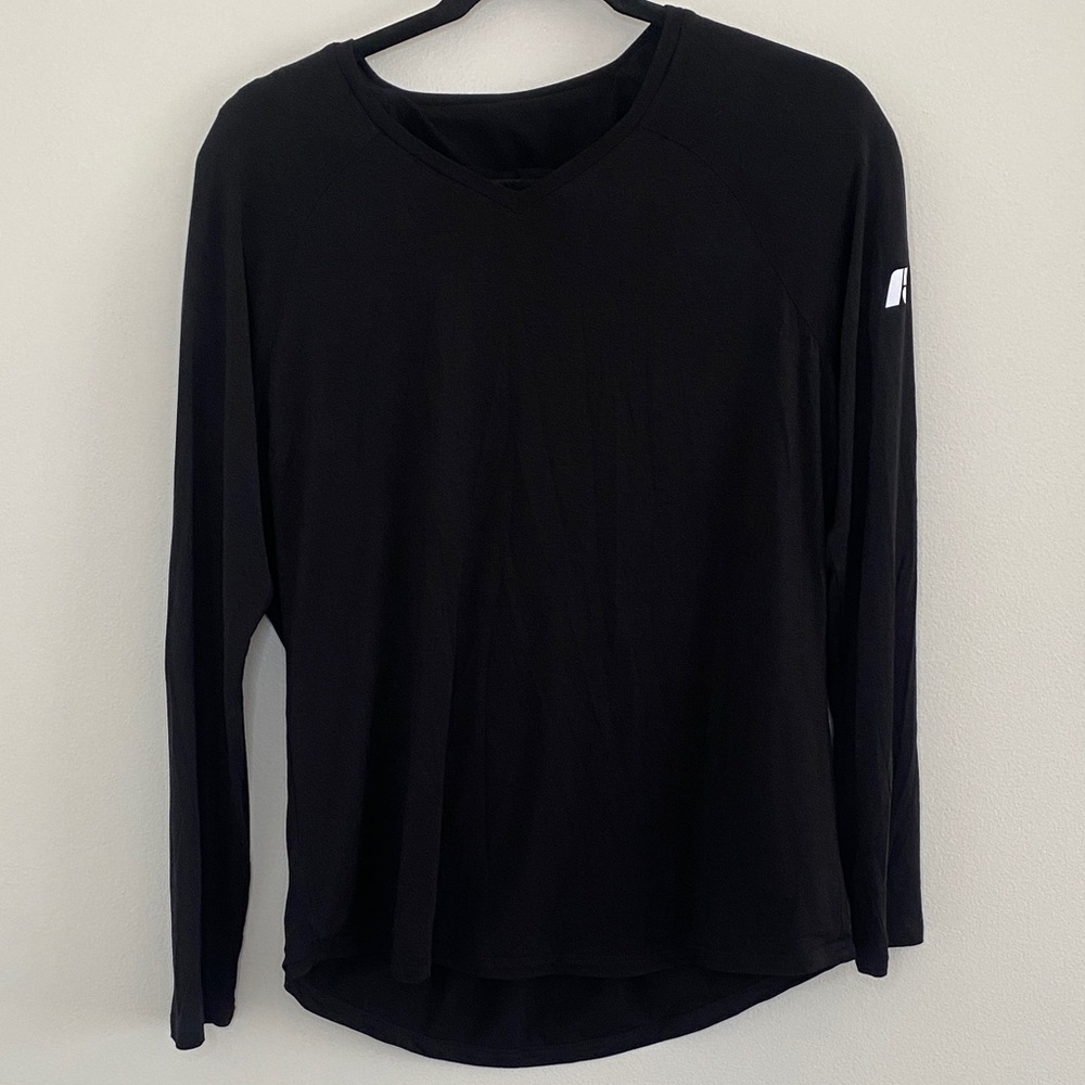 Black Long Sleeve V-Neck Tee - Unbranded